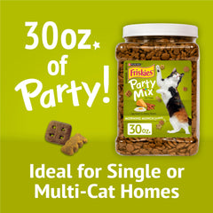 Saveurs œuf bacon fromage Friskies Party Mix pour chats adultes.