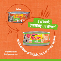 Purina Friskies pâté chat, boîtes 5,5 oz, goût appétissant et riche en protéines.
