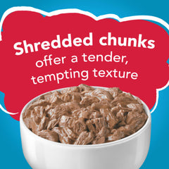 Friskies Prime Filets: texture moelleuse et sauce savoureuse pour l'heure du repas.
