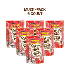 Friskies Party Mix Natural Yums avec vitamines et minéraux ajoutés.