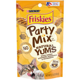 Friskies Party Mix Natural Yums avec poulet réel, croquant apprécié par les chats