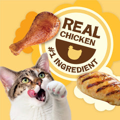 Friskies sans colorants ni arômes artificiels pour chat adulte.