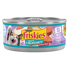 Purina Friskies Tasty Treasures dinde et foie en sauce, texture humide idéale pour le repas