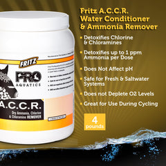 Fritz PRO A.C.C.R. élimine le chlore et les chloramines pour une eau sûre.