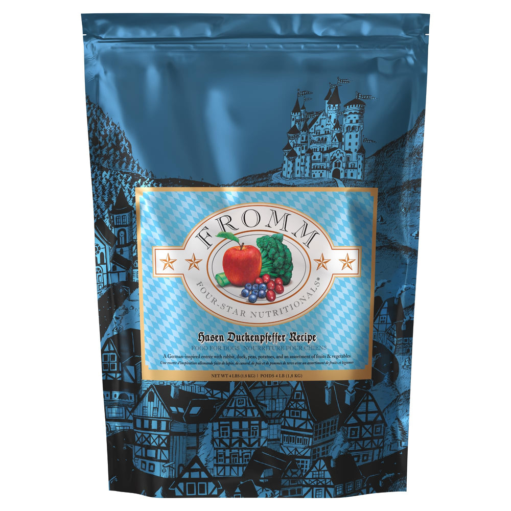 Fromm Four-Star Hasen Duckenpfeffer, sac 4 lb, alimentation complète pour chiens.