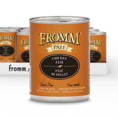 Fromm Pâté Chien Poulet – Boîte 12, repas humide pratique et savoureux.