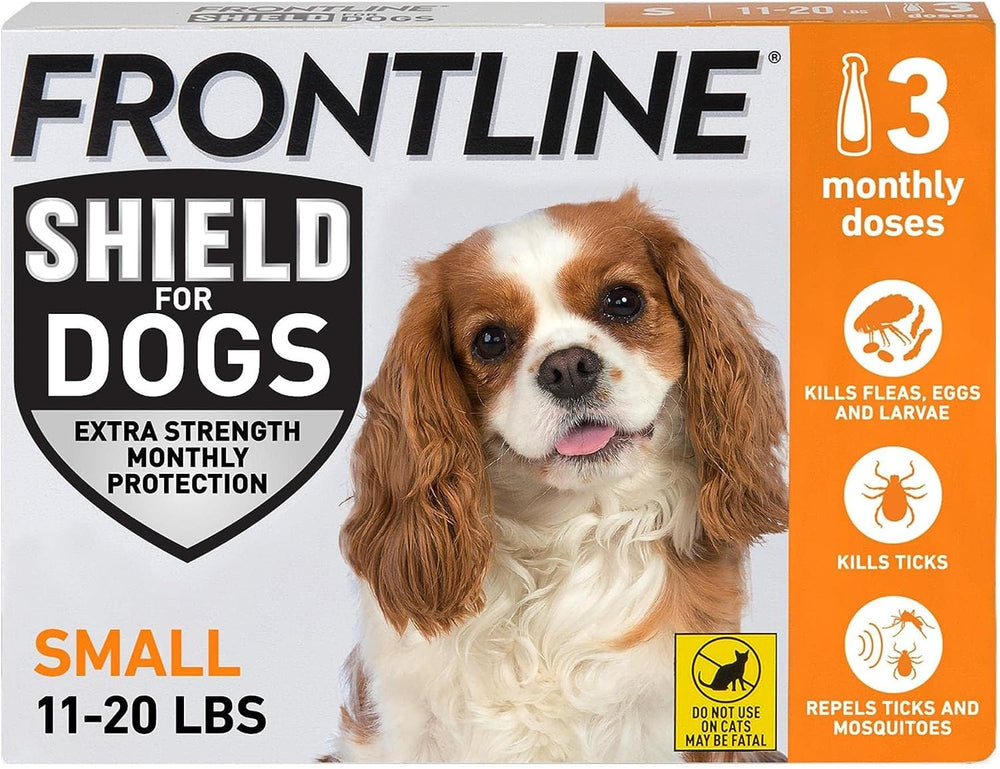 Frontline Shield emballage chien petit, protection durable contre puces et tiques