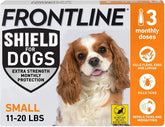 Frontline Shield emballage chien petit, protection durable contre puces et tiques