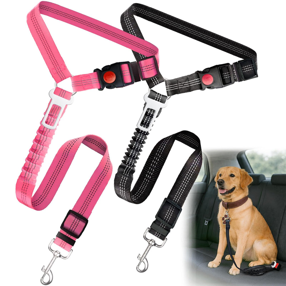 Frskcssd deux-pack ceinture chien voiture 3-en-1 pour installation rapide et sécurisée.