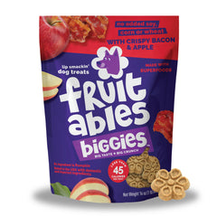 Biscuits Fruitables Biggies goût pomme et bacon croquant, récompenser l'entraînement du chien.