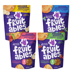 Fruitables Canins: variété 4 paquets citrouille et pomme, arômes équilibrés pour l'entraînement