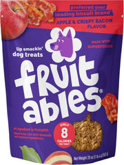 Fruitables croquant citrouille-bacon-pomme pour chien, parfait pour le dressage.