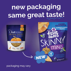Fruitables Skinny Minis emballage potiron et baies – présentation pratique.