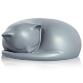 FUFYUKEY Urne chat gris endormi: souvenir apaisant et élégant pour votre chat.