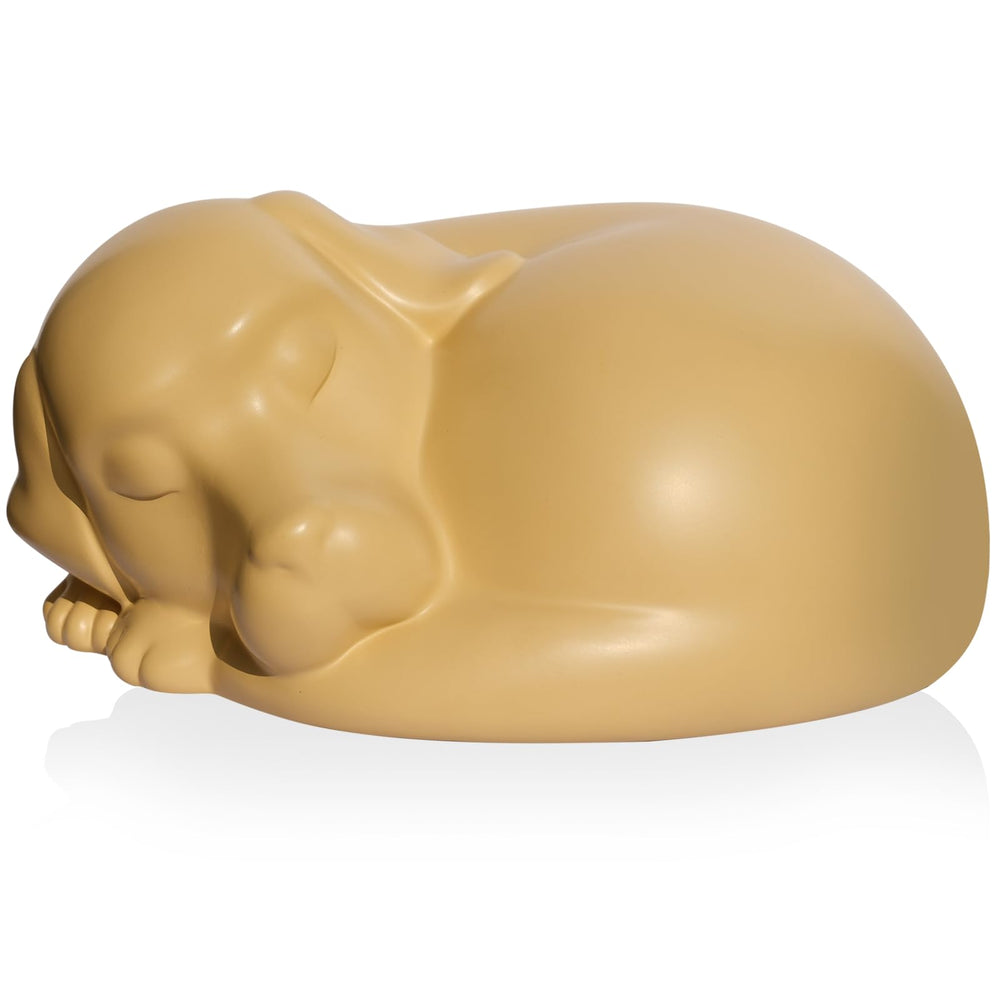 Urne chien endormi FUFYUKEY, souvenir élégant pour cendres.