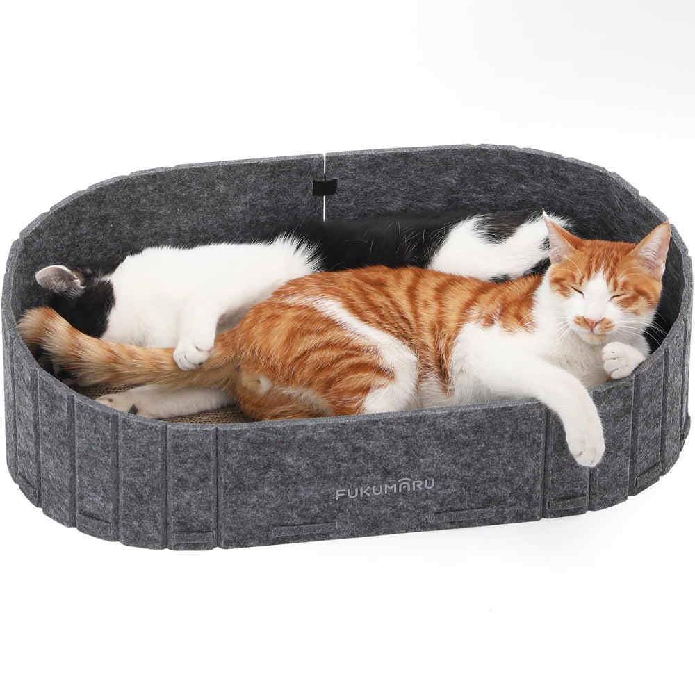 FUKUMARU chat-grattoir-canape-24-pouces: espace de repos et griffage pratique.