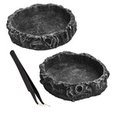 Bol eau Fulanfudi Style 1, robuste et stable pour l'hydratation quotidienne des reptiles.