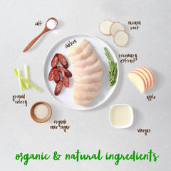 Full Moon Saucisse Poulet-Pomme — cuisson lente pour plus de saveur.