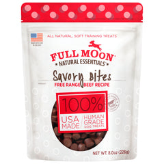 Full Moon bouchées essentielles au bœuf – sachet pratique pour partager, friandises naturelles.