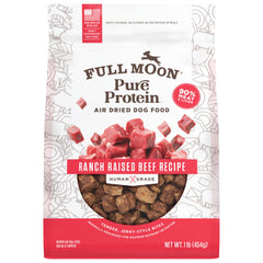 Full Moon Pure Protein, sachet 1 lb, nourriture chien boeuf élevé en ranch.