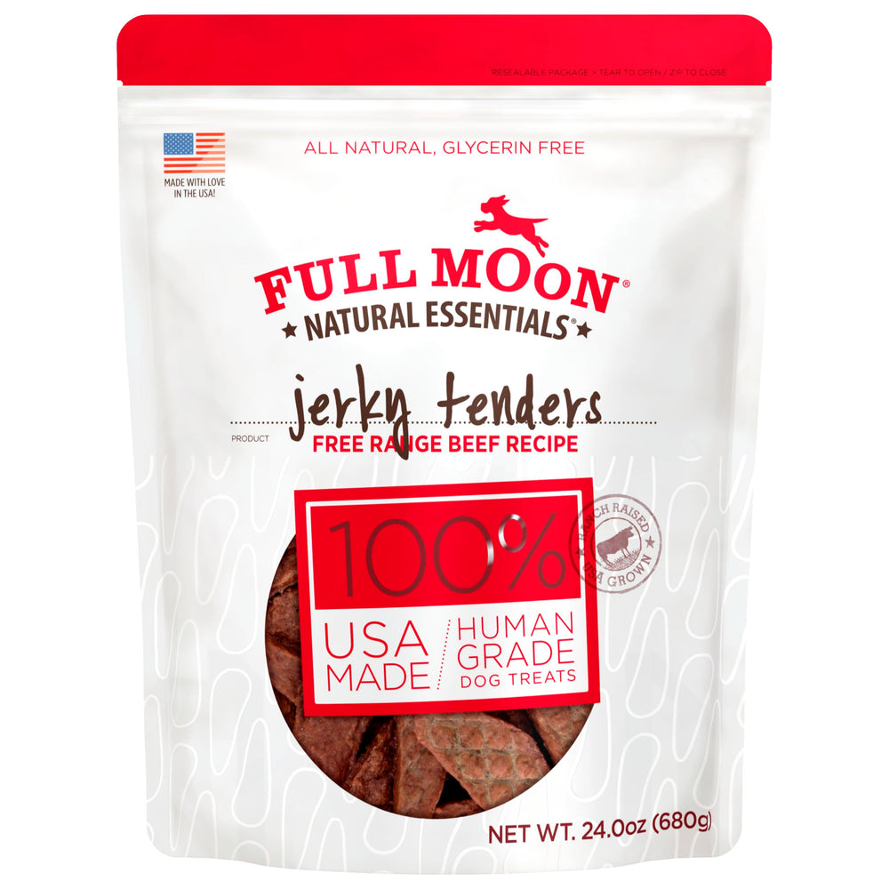 Friandises Full Moon boeuf dans l'emballage, pratique et prêt à l'emploi.