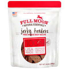 Full Moon Tendres de Bœuf Essentiel – emballage pratique, friandise saine pour chiens.
