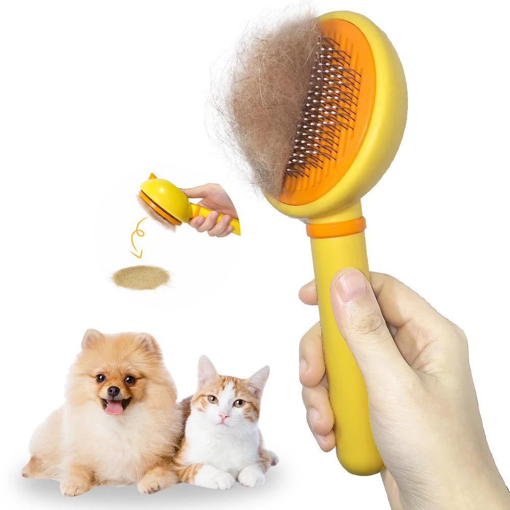 Funbuddy brosse chat autonettoyante en action pour enlever les poils.