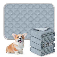 FunFurry tapis-pipi lavables pour chiens, pack de quatre, propreté facilitée.