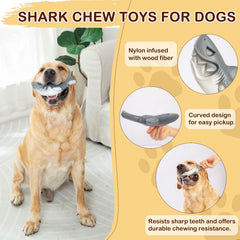 Jouet Funnbite Requin en nylon alimentaire et bois sûr.