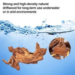 FUNOJOY décor en bois flotté, structure stable et décoratif pour terrariums et aquariums.