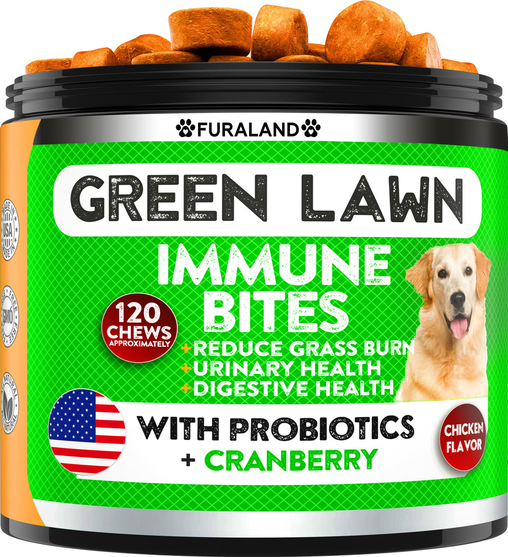 Friandises FURALAND pelouse brulée : soutien possible pour pelouse et chien.