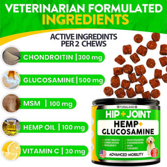 Ingrédients clés FURALAND: glucosamine, chondroïtine, MSM, huile de chanvre et curcuma.