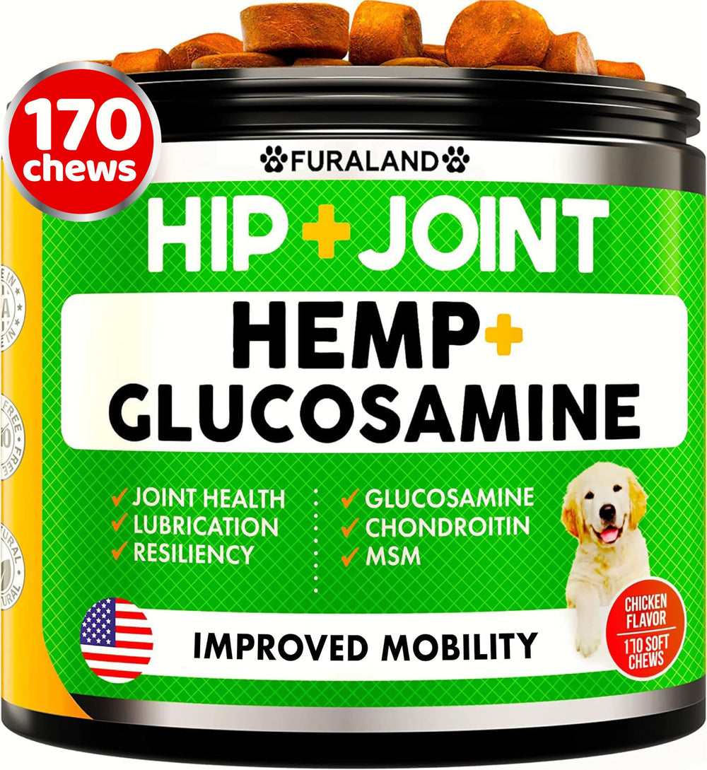 Emballage FURALAND pour le complément hanches et articulations chiens.