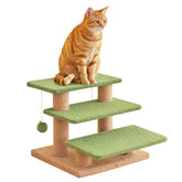 Furcato escalier pour animaux 3 étages vert – accès lit facilité