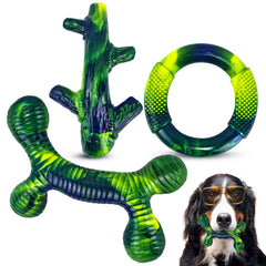 Jouet Furdog triple mordillage en nylon, idéal pour varier les formes et occuper les chiens.