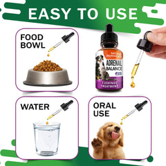 FurFinds Adrenal Balance – dosage selon le poids de l’animal.