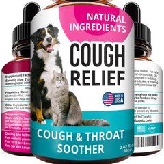 FurFinds Toux du chenil : bouteille de gouttes pour chien et chat, soutien respiratoire