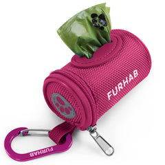 Porte-sacs FurHAB de déjections canines attaché à la laisse pour balades propres.