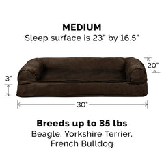 Coussins en suédine Furhaven, soutien du cou et des articulations pour un repos confortable.