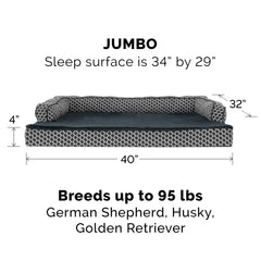 Dimensions 40x32x4 Furhaven – ajustement idéal pour matelas mousse