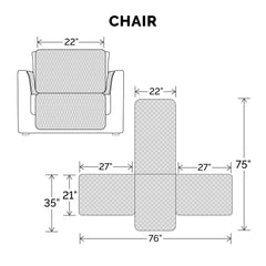 Furhaven protège-chaise avec sangles ajustables, reste en place pendant les activités.
