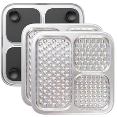Tapis de léchage Furlithix en inox, grande taille, idéal pour apaiser l’anxiété lors des repas.