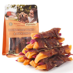 Furmate canard enroulé patate-douce orange — snack protéiné pour chien actif