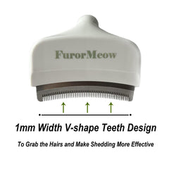 FurorMeow: outil toilettage pour petits chiens et chats, dents en V