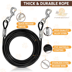 Attache rotatif 360 FURR BUNNY prévient l'enchevêtrement et améliore le confort.
