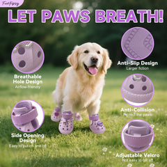 Furrtripsy bottes pour chien avec fermetures Velcro réglables pour un ajustement sûr.