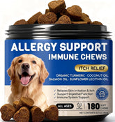 Furry Armor, pot de bouchées anti-demangeaisons pour chien, peau saine.
