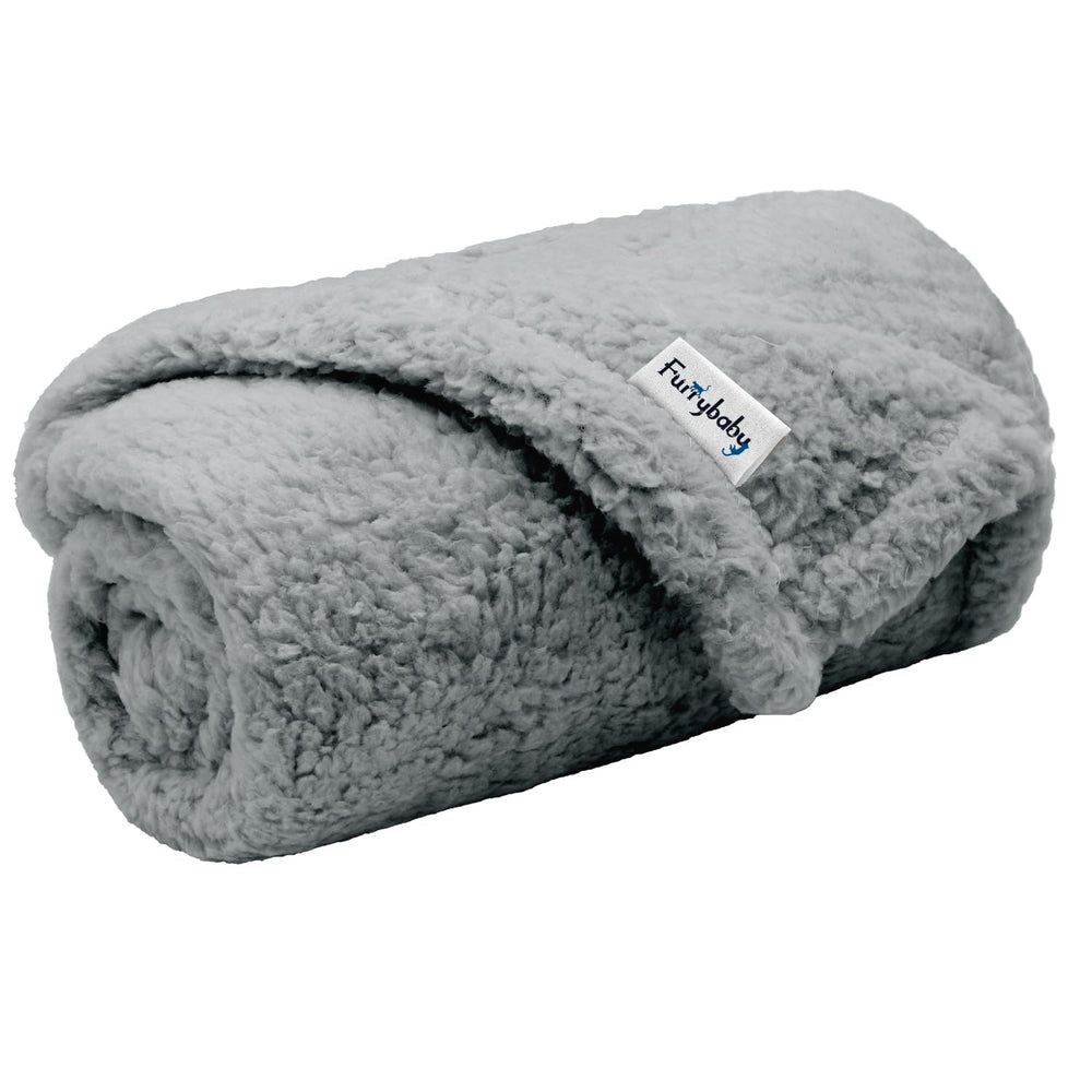 Furrybaby couverture petit chien gris 24x32 offre douceur et chaleur pour les compagnons.