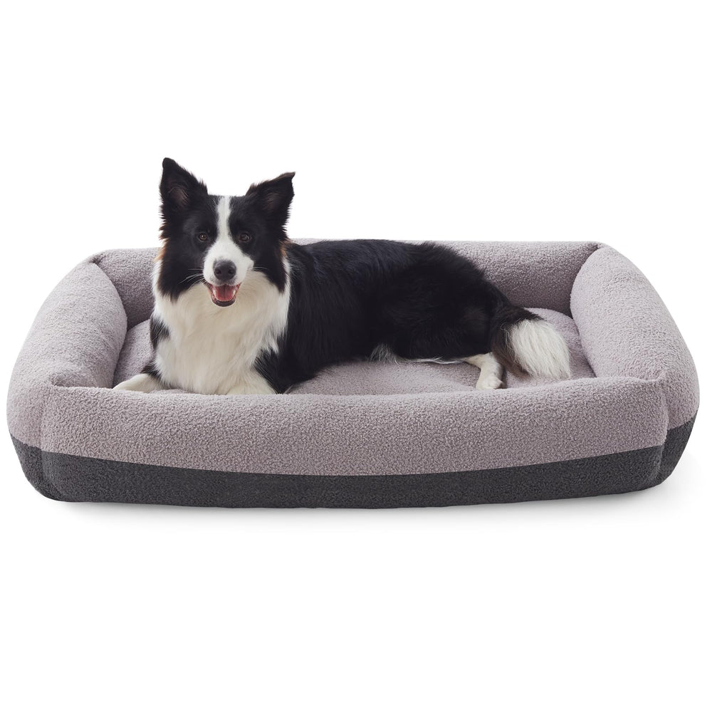 FURTIME grand lit chien avec housse lavable pour entretien facile et confort.