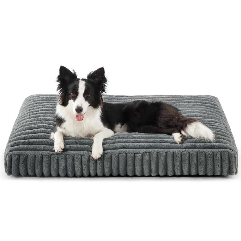Lit pour chien FURTIME gris, vue d'ensemble, confort moelleux pour moments de repos.